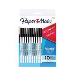 PAPERMATE KILOMETRICO BALL PEN Poly Pack10 Black